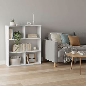 Moderan samostojeći regal za dnevni boravak i spavaću sobu 3 razine bijeli ModernHome, MODERNHOME