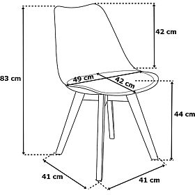 Moderna stolica Nantes DSW crna