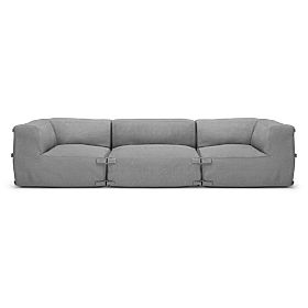Modularna vrtna sofa Vacuum VI s presvlakom, siva
