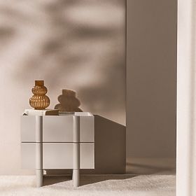 Noćni ormarić Moss kašmirski, zaobljeni