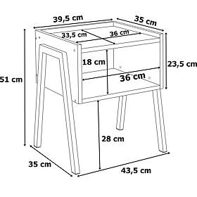 Noćni ormarić SKIVE MODERN OAK