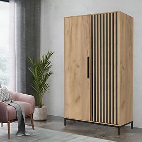 LAMINO S-1 ormar hrast craft/crna, noge: crna