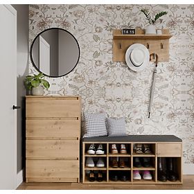 Otvorena ormarić za cipele TALLIN DUB ARTISAN za predsoblje