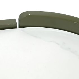 Ovalna komoda Nari, zelena/siva, spiek, sjajna