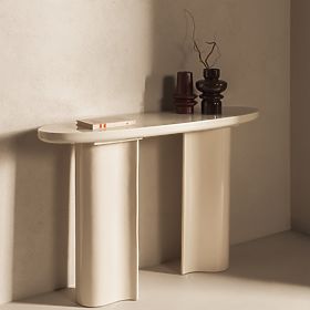 Pisaći stol/konzola Puro 120 cm, svijetlo bež, sjajna