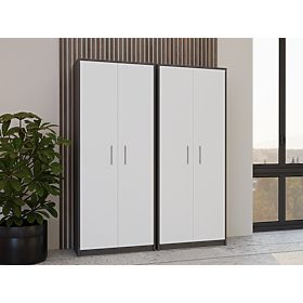 Polica Oliv 2D ANTRACIT BIJELA