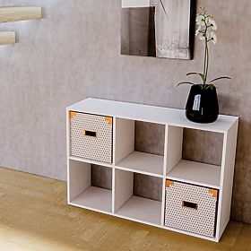 Polica s 2x3 police - bijela