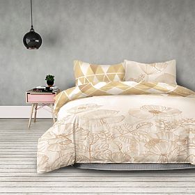 Posteljina SNUGGY žuta s cvjetnim motivom 155x220*2+80x80*2 AmeliaHome