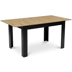 Pravokutni proširivi stol 120-160x80 cm za kuhinju i blagovaonicu za 4-6 osoba hrast artisan, LEOBERT