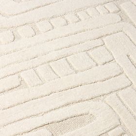 Pravokutni tepih Sophia, tuftani, pamučni, krem, Veličina tepiha: 120x180