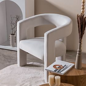 Relaksacijska fotelja Lory, baršun, svijetlo bež, lectus