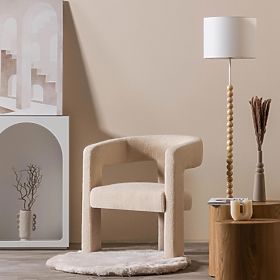 Relaksacijska fotelja Lory, boucle, bež, lectus