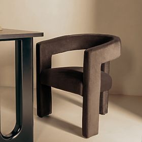 Relaksacijska fotelja Lory čokoladna, velur