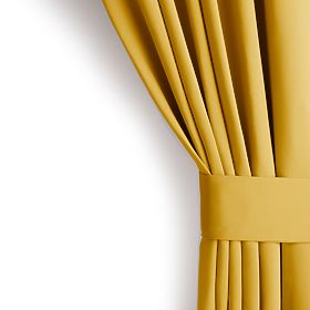 RESTILO BLACKOUT zavjesa boja senfa, klasični stil, srebrni prsteni, materijal