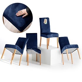 RESTILO navlaka za kauč SENTO boja indigo glatki klasični stil