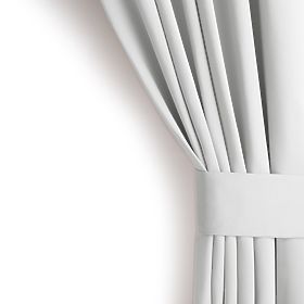 RESTILO zavjesa BLACKOUT bijela boja, klasični stil, srebrni prsteni, materijal blackout