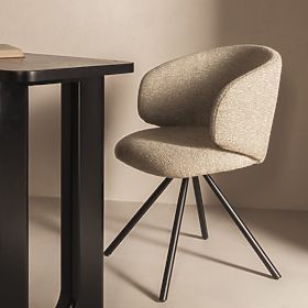 Rotirajuća stolica Pearl mocha, crne noge