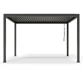 Samostojeća vrtna pergola Antilla od aluminija, 4x3 m, bioklimatska, pokretne lamele, antracit