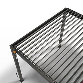 Samostojeća vrtna pergola Antilla od aluminija, 4x3 m, bioklimatska, pokretne lamele, antracit