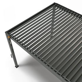 Samostojeća vrtna pergola Antilla od aluminija, 6x3 m, bioklimatska, pokretne lamele, antracit