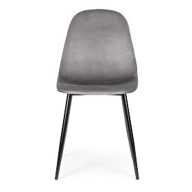 Set od 4 baršunastih stolica za blagovaonicu i dnevni boravak - sive