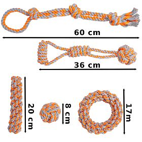 Set povlačnih igračaka za pse SPANKY 5 komada