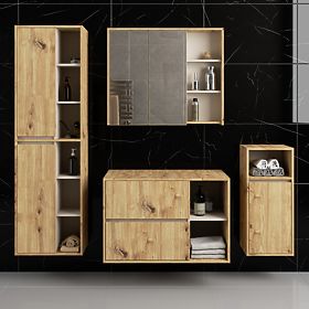 SET VISEĆEG KUPAONSKOG NAMJEŠTAJA S OTVORIMA VAMI HRAST ARTISAN / KAŠMIR