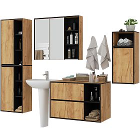 SET VISEĆEG KUPAONSKOG NAMJEŠTAJA VAMI HRAST CRAFT / CRNA