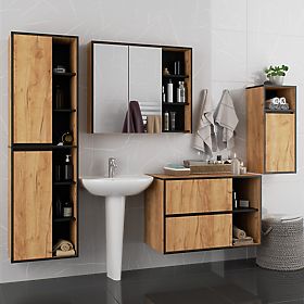 SET VISEĆEG KUPAONSKOG NAMJEŠTAJA VAMI HRAST CRAFT / CRNA
