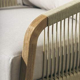 Set vrtnog namještaja Castello, pletivo, akacijevo drvo FSC, izgled tikovine, bež