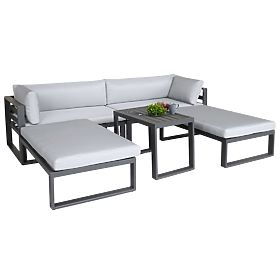 Set vrtnog namještaja SANTO sivi aluminij