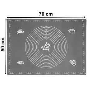 Silikonska radna ploča SELMA grafitna 70x50 cm