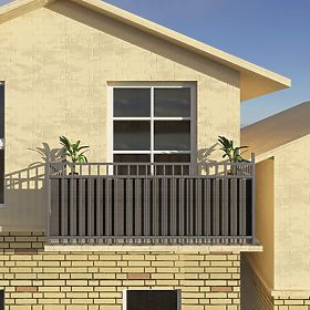 Siva zaštitna prostirka za balkon 1x6 m
