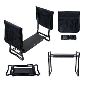 Sklopiva klečeća stolica za rad u vrtu s pojasom za alat i 2 organizatora, LONGWELL INDUSTRIAL LTD