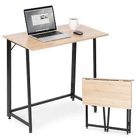 Sklopivi računalni stol 80x45 cm stol za prijenosno računalo loft svijetli hrast ModernHome, MODERNHOME