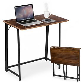 Sklopivi računalni stol 80x45 cm stol za prijenosno računalo loft tamni orah ModernHome, MODERNHOME