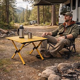 Sklopivi turistički stol 60x60 cm kamping s torbom MultiGarden