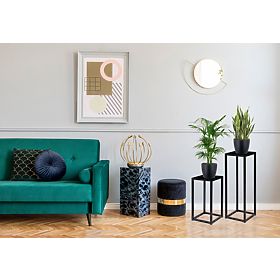 Stalak za cvijeće Piatto loft 60 cm crni