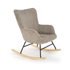 Stolica za ljuljanje BELMIRO - samt sivi, Halmar