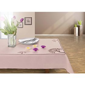 Stolnjak OLD COLLECTIONS bež boja s izvezenim biljnim motivom 30x45 decor tephani