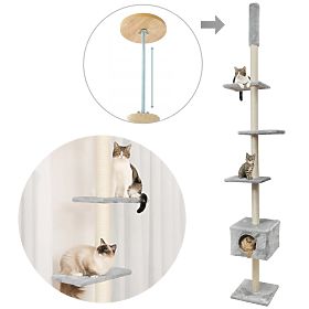 STROPNI GREBALICA ZA MAČKE SIVA P70374