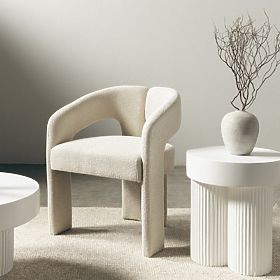 Tapecirana stolica Castelo bež