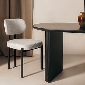 Tapecirana stolica Flare, bež/crne noge, lectus