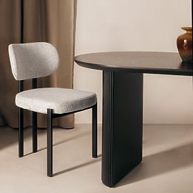 Tapecirana stolica Flare, bež/crne noge, lectus