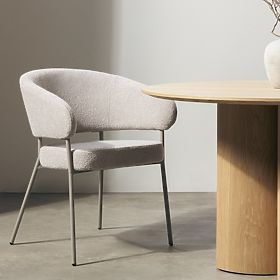 Tapecirana stolica Lamu bež, bouclé, lectus