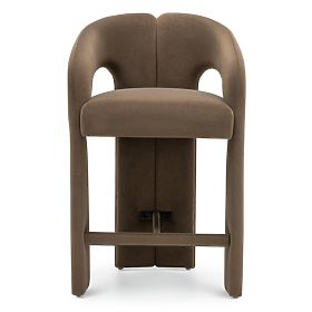 Tapecirani barski stolac Castelo mocha