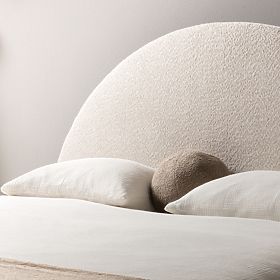 Tapecirani krevet Orbi 160x200 cm, s podnicom i spremištem, zaobljen, bež