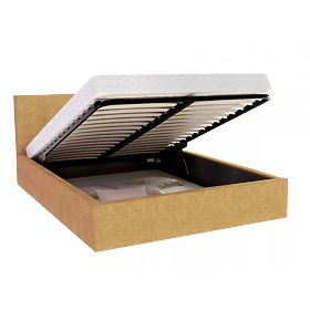 Tapecirani krevet TULSA 120 x 200 cm - Žuti