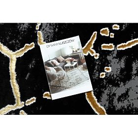 Tepih ALLURE 1967 Mramor - Strukturalni, stilski, glamur crna / zlato, F.H.Kabis