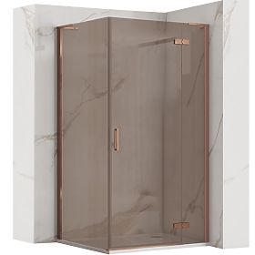 Tuš kabina REA Hugo 90x80 Brušena bakar, Rea